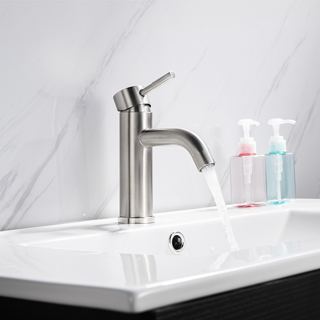 Details about   NEW Chrome Basin Mixer Tap Faucet Chrome Basin Single Handle Bathroom Kitchen 