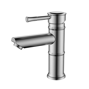 Stainless steel bamboo style satin bathroom faucet