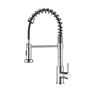 Commercial stainless steel chrome pull down kitchen faucet