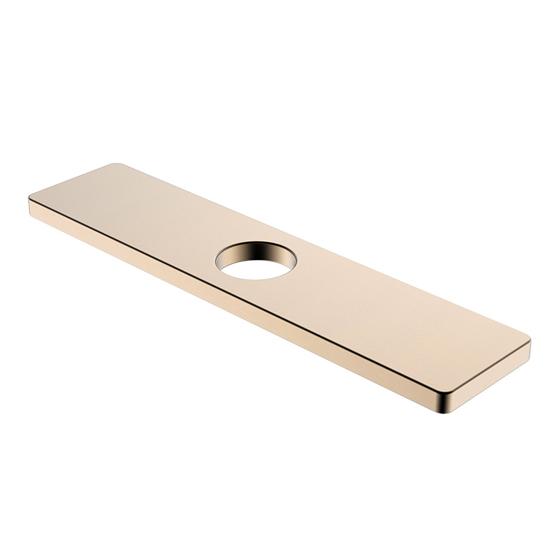 Square rose gold deck plate for kitchen sink faucet