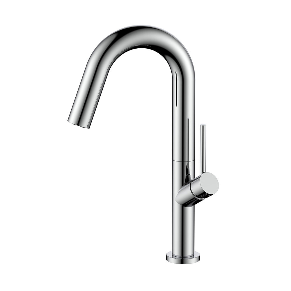 Chrome stainless steel single hole kitchen bar faucet