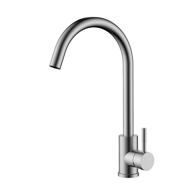 Solid Stainless Steel Kitchen Faucet