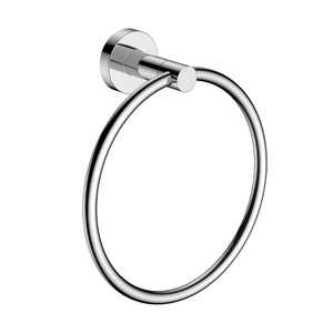 Wall mounted stainless steel chrome bathroom round hand towel ring