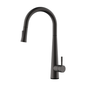 Hand touch control gun metal pull down kitchen faucet with sensor