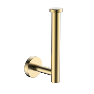 Wall mounted brushed gold toilet tissue roll holder