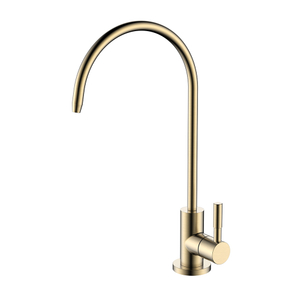 Stainless steel brushed gold cold water filter tap