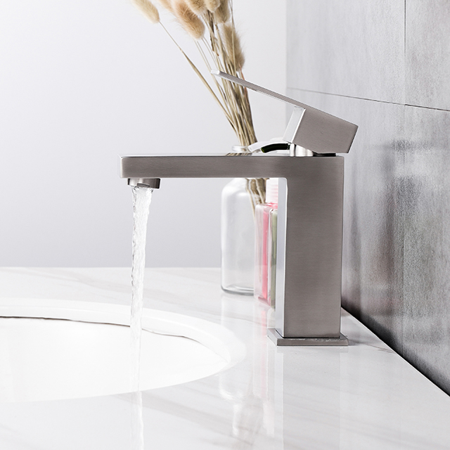 Brushed Stainless Steel Bathroom Faucet