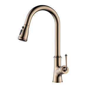 Stainless steel classic rose gold pull down kitchen sink faucet