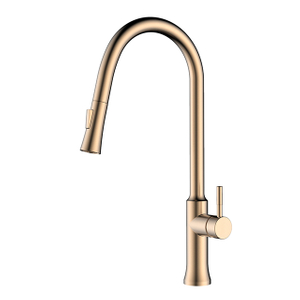 Modern Rose Gold Stainless Steel Pull Out Kitchen Faucet