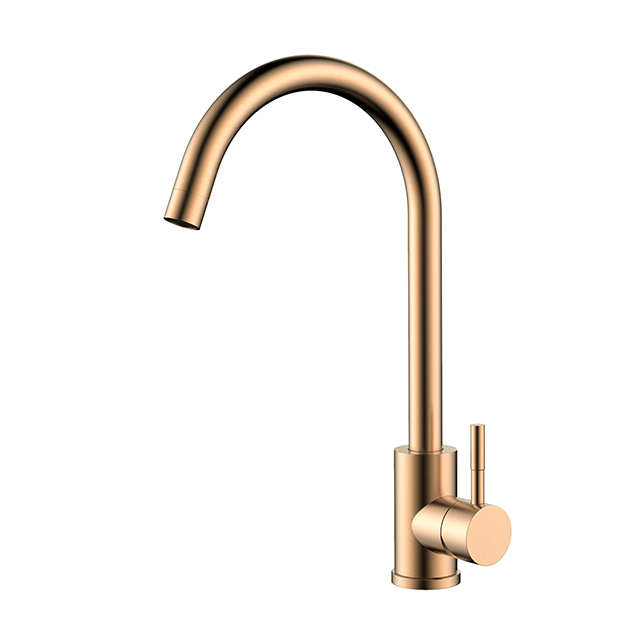 Solid Rose Gold Stainless Steel Kitchen Faucet