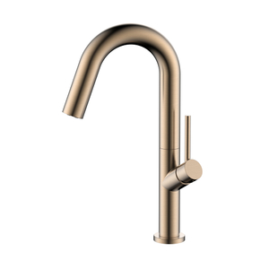 Rose gold stainless steel single hole kitchen bar faucet