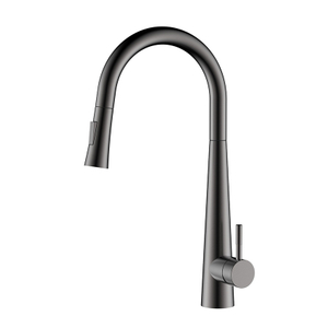 Stainless steel gun metal pull out kitchen tap