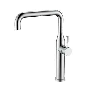 U shape stainless steel chrome tall bathroom basin tap