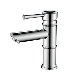 Stainless steel bamboo style chrome bathroom faucet