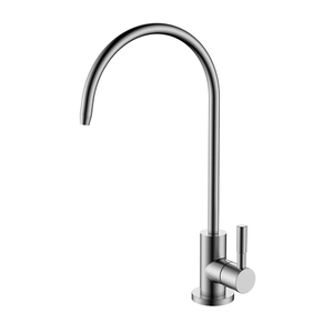 Stainless steel satin cold water filter tap